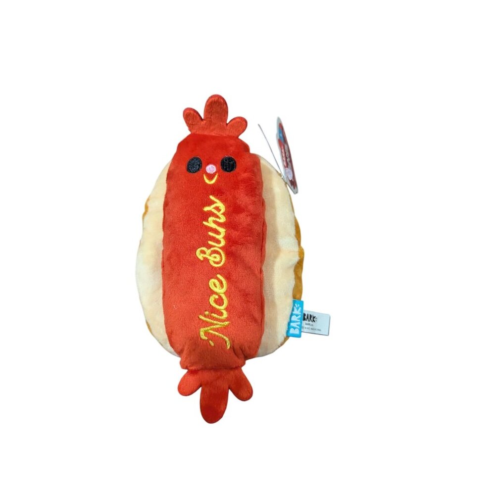 Bark box Frank Flirter "Nice Buns"‎ Plush Dog Toy Hot Dog  Large New
